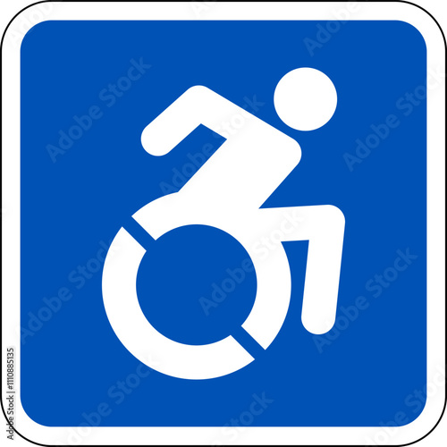 Handicapped reserved parking signs. Wheelchair ramp access sign symbol vector.