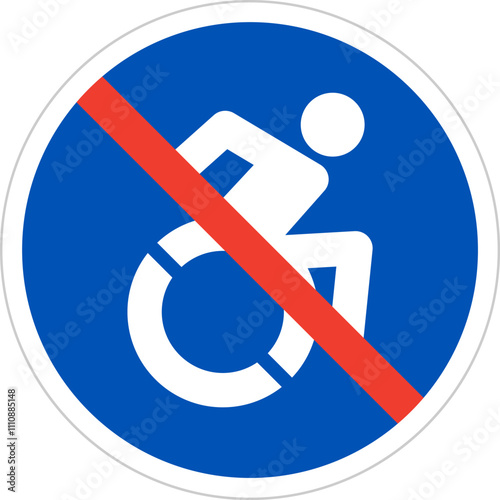 Handicapped reserved parking signs. Wheelchair ramp access sign symbol vector.