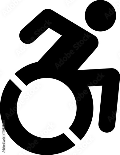 Handicapped reserved parking signs. Wheelchair ramp access sign symbol vector.