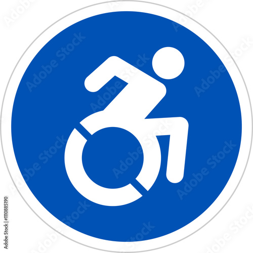 Handicapped reserved parking signs. Wheelchair ramp access sign symbol vector.