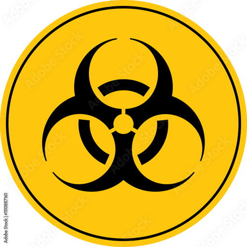 Bio hazard symbol. Quarantine sign. Quarantine zone. Dripping biohazard symbol. Biological hazard warning. Covid. Vector illustration.