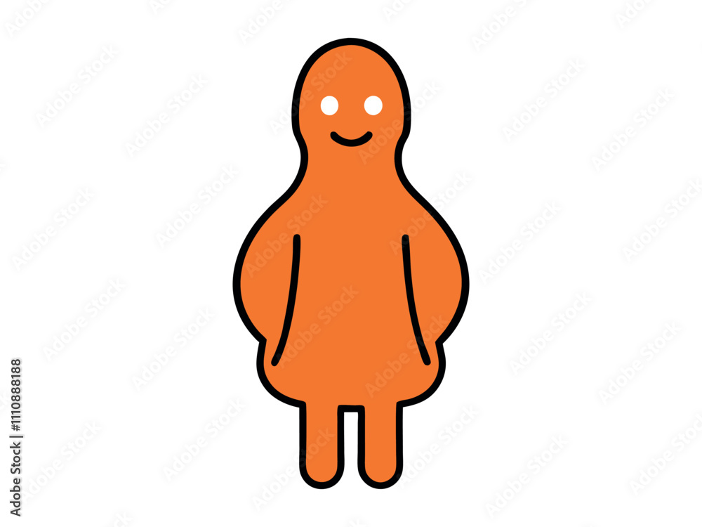 Obraz premium orange person on white