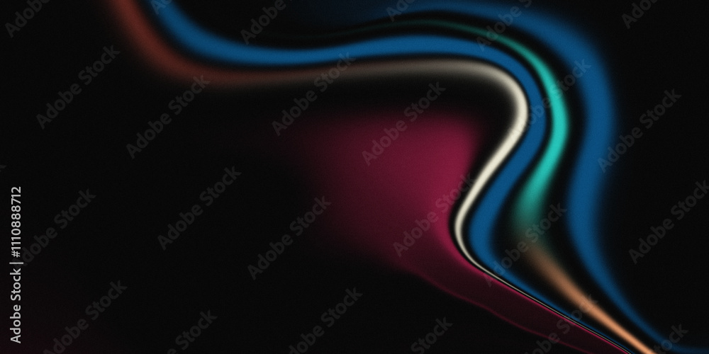 Obraz premium Grainy Abstract 3D Wavy Background