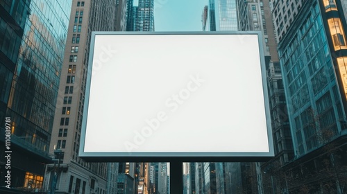 blank billboard in the city