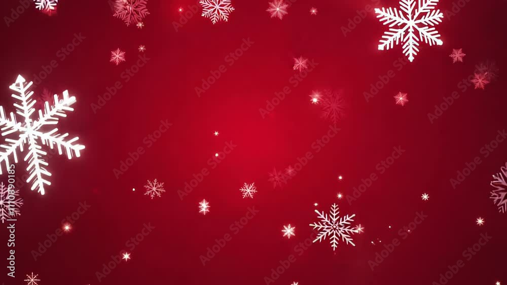 Beautiful red background with falling snowflakes creates a festive atmosphere perfect for holiday celebrations and seasonal greetings. concept of new year, christmas Beautiful red background with falling snowflakes creates a festive atmosphere perfect for holiday celebrations and seasonal greetings. concept of new year, christmas