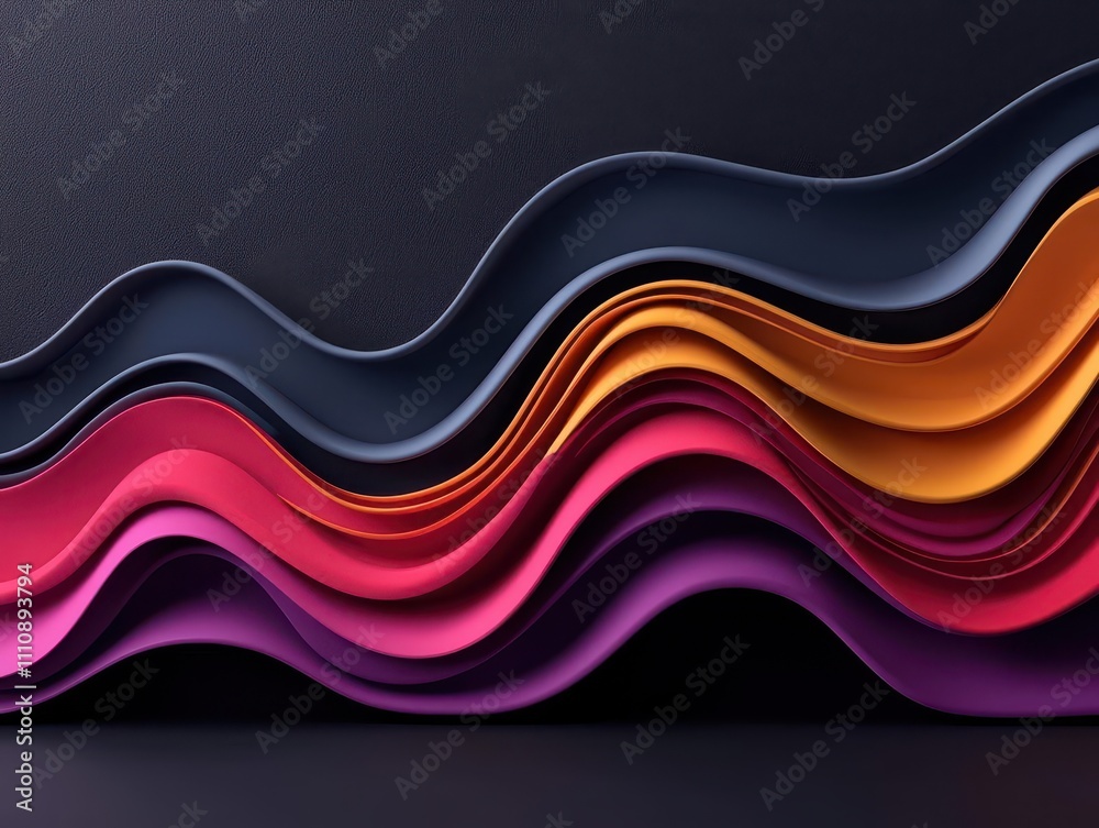 Vocal expression, abstract sound patterns, 3D illustration Vocal expression, abstract sound patterns, 3D illustration