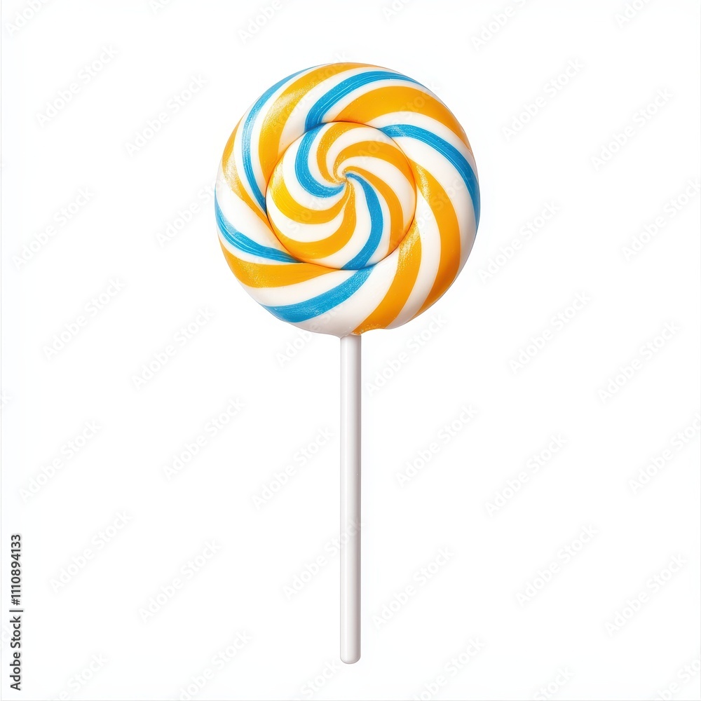 Vibrant Swirl Lollipop: A Colorful Confectionery Delight Featuring Bold Orange and Blue Vibrant Swirl Lollipop: A Colorful Confectionery Delight Featuring Bold Orange and Blue