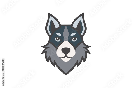 animal head mascot logo design 
