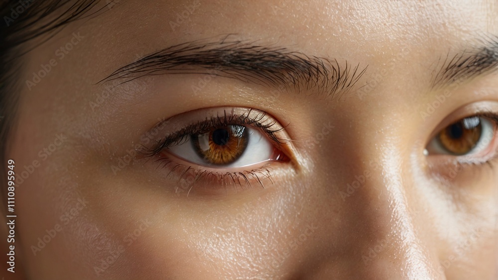 Fototapeta premium close_up_of_asian_young_womans_eye_single_eye