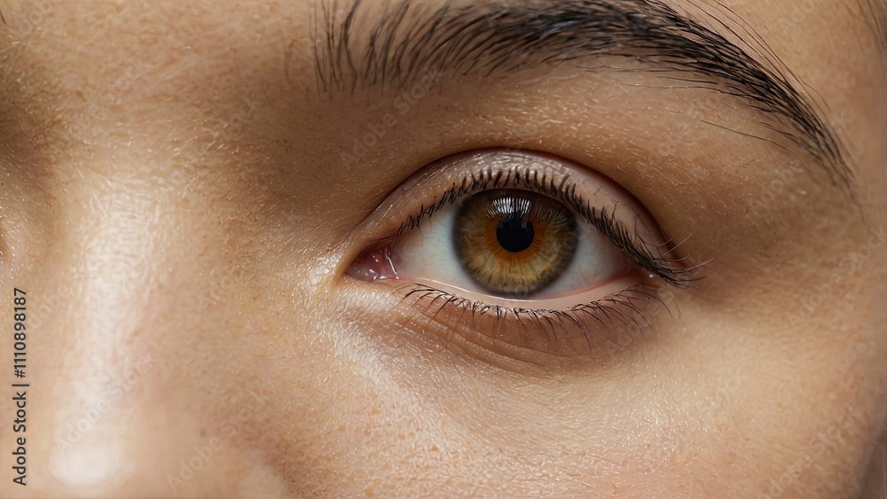 Obraz premium close_up_of_asian_young_womans_eye_single_eye