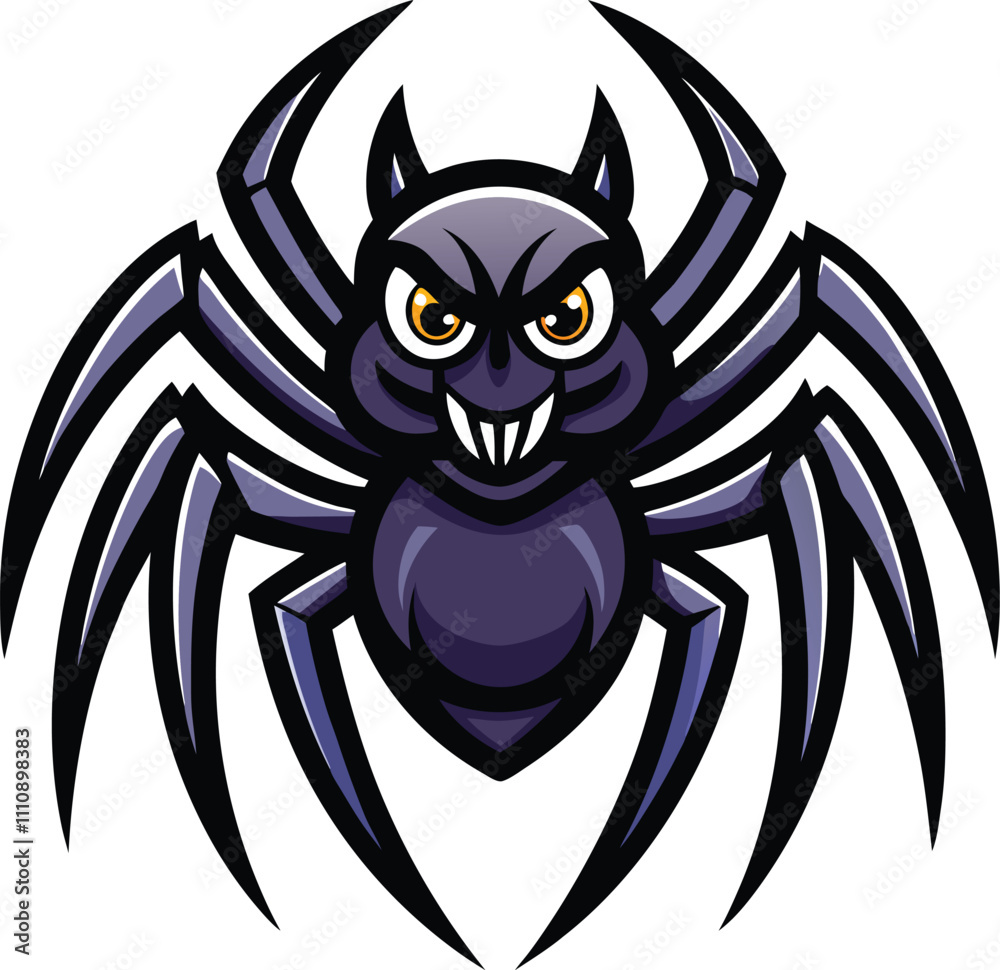 Fototapeta premium Ferocious Cartoon Spider Mascot