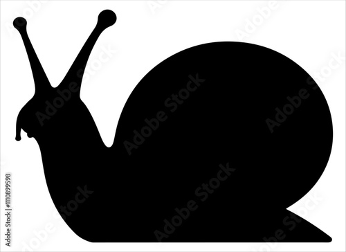 Snail silhouette vector illustration design on white background.