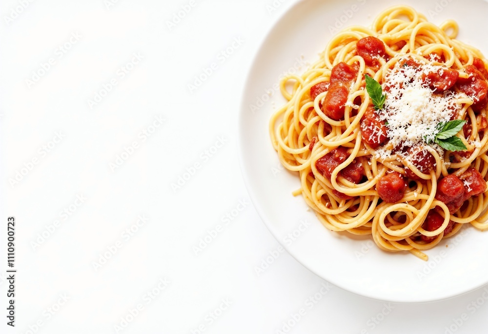 A plate of spaghetti topped with rich tomato sauce and grated Parmesan, garnished with fresh herbs. Perfect for Italian cuisine lovers seeking a tasty, authentic pasta dish.
A plate of spaghetti topped with rich tomato sauce and grated Parmesan, garnished with fresh herbs. Perfect for Italian cuisine lovers seeking a tasty, authentic pasta dish.