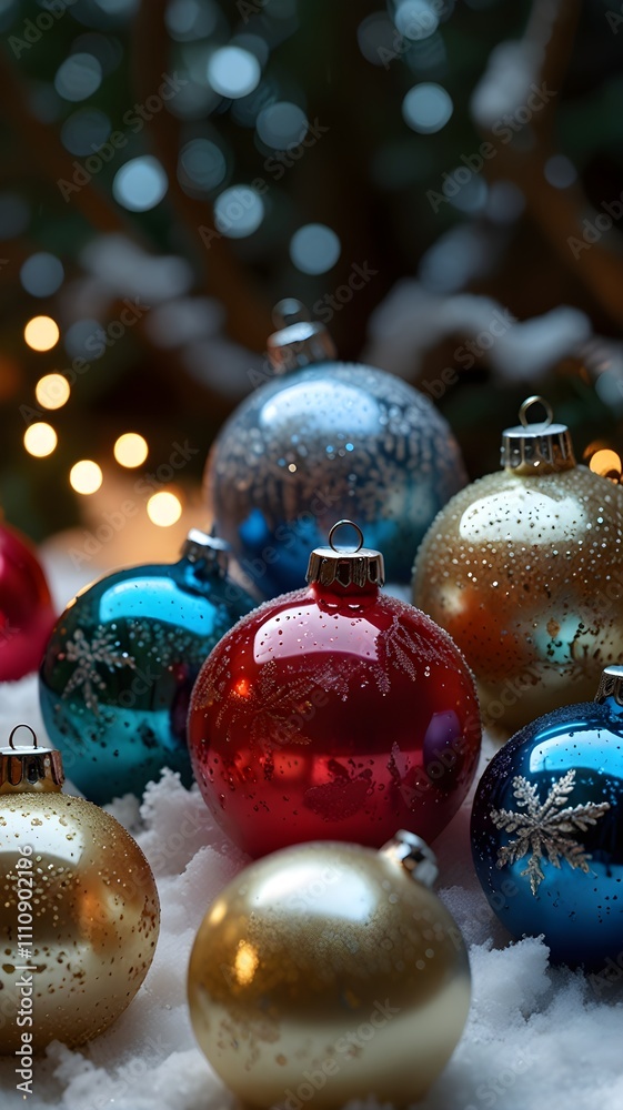 Glowing Christmas ornaments