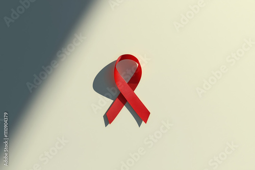 Red awareness ribbon photo