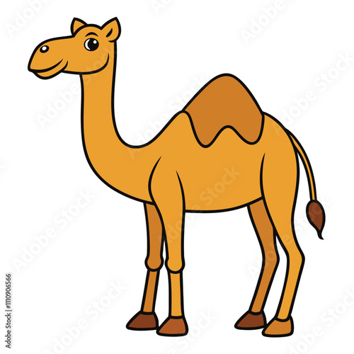 Camel vector illustration. animal camel vector design isolated on a white background