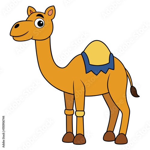 Camel vector illustration. animal camel vector design isolated on a white background