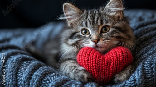 cat and heart