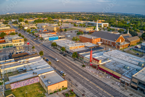 Aerial View of the DFW Suburb of Grand Prairie, Texas during Summer