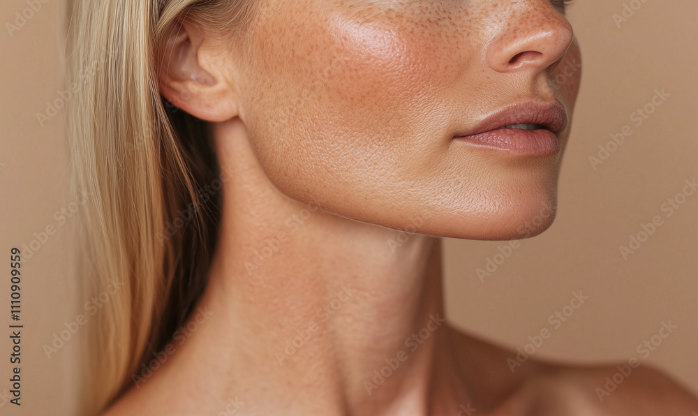 A minimalist portrait of a mature woman with freckled skin and defined features
A minimalist portrait of a mature woman with freckled skin and defined features