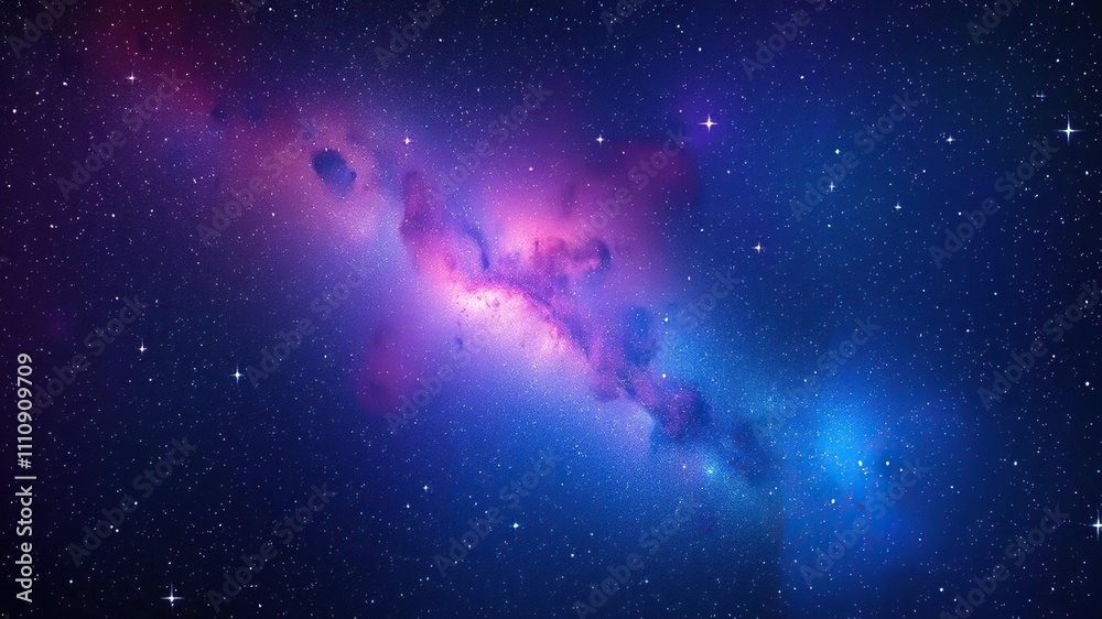 Fototapeta premium Colorful and mesmerizing galaxy background filled with stars, nebula, and galaxies, astral, glittering, nebula