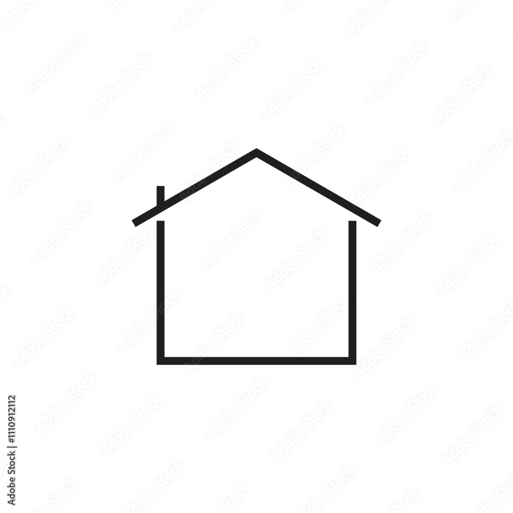 Home Flat icon vector illustration on White Background Home Flat icon vector illustration on White Background
