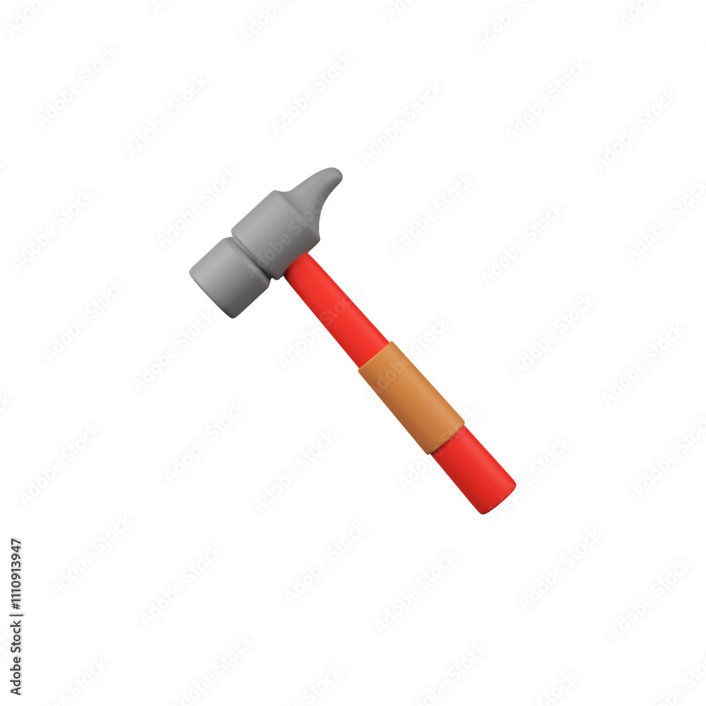 Hammer isolated 3d render icon illustration Hammer isolated 3d render icon illustration