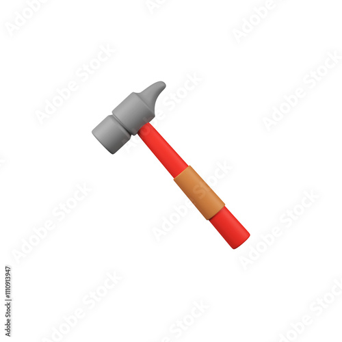 Hammer isolated 3d render icon illustration photo