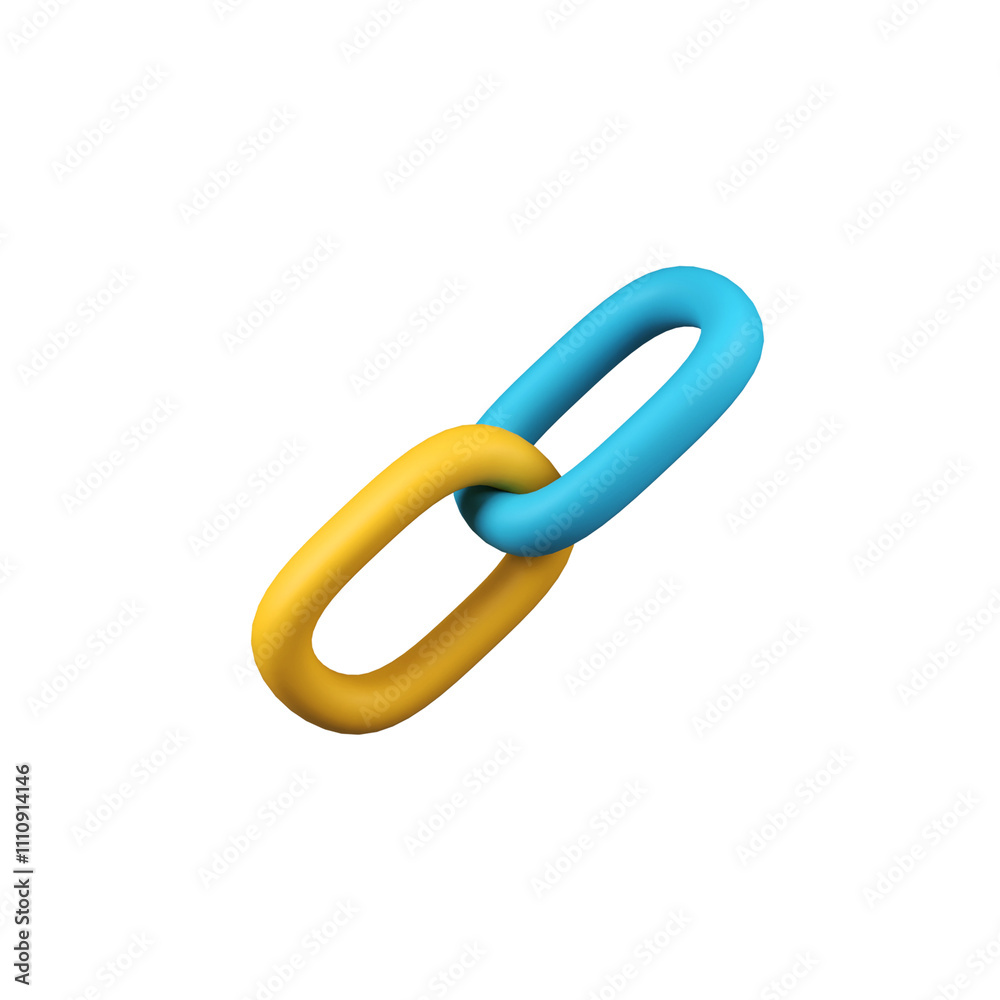 Link isolated 3d render icon illustration Link isolated 3d render icon illustration