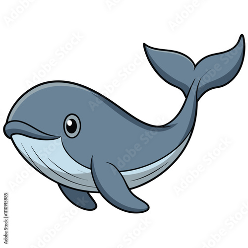 cetaceans vector illustration. cetaceans cartoon clipart, animal in flat style.