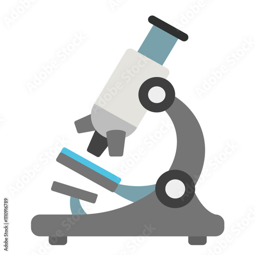 Microscope Emoji Vector Illustration - Science and Research Clipart Design