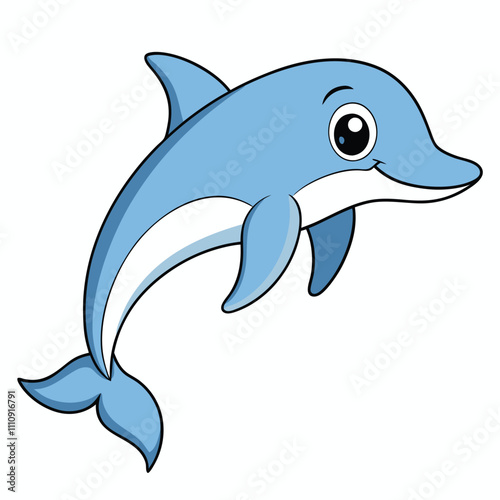 cetaceans vector illustration. cetaceans cartoon clipart, animal in flat style.