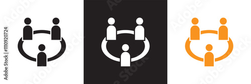 decision making icon.  Vector illustration. isolated on white and black background. EPS 10