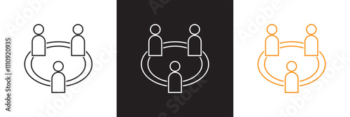 decision making icon.  Vector illustration. isolated on white and black background. EPS 10