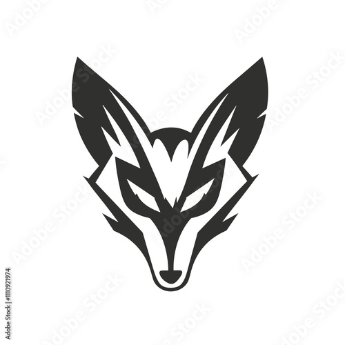 Jackal Aggressive silhouette vector illustration