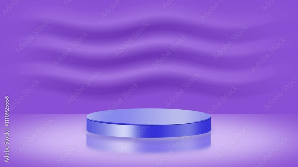 3D Blue Podium with Wave Motion in a Modern Abstract Background for Product Display Showcase 3D Blue Podium with Wave Motion in a Modern Abstract Background for Product Display Showcase