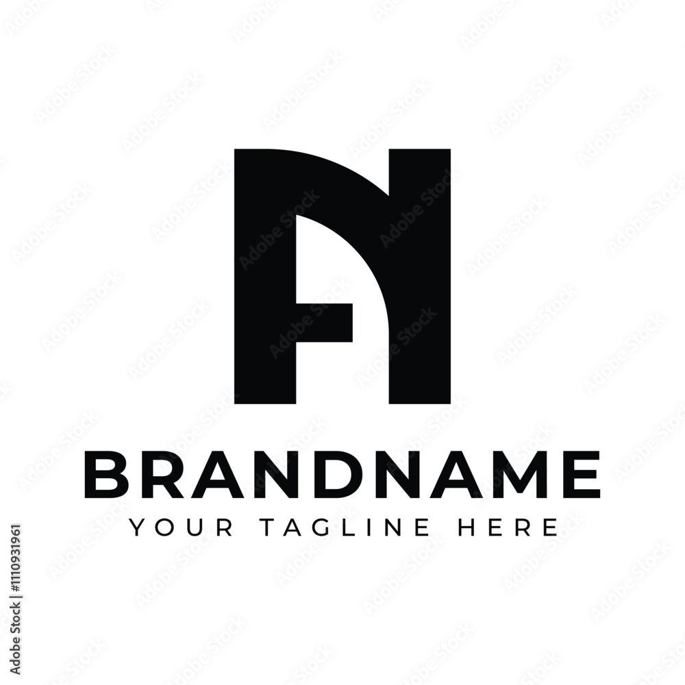 Letters AN or NA Monogram Logo, suitable for any business with AN or NA initials Letters AN or NA Monogram Logo, suitable for any business with AN or NA initials