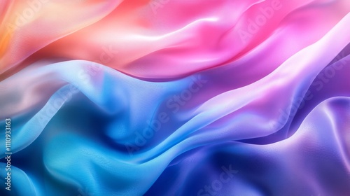 Wallpaper Mural Abstract Draped Fabric in Vibrant Rainbow Hues Torontodigital.ca