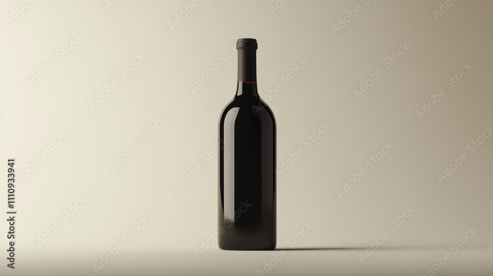 the packaging design of the Luxury and Cool wine bottle. The background is a simple gray paper, showing a light beige style that emphasizes minimalism. the packaging design of the Luxury and Cool wine bottle. The background is a simple gray paper, showing a light beige style that emphasizes minimalism.