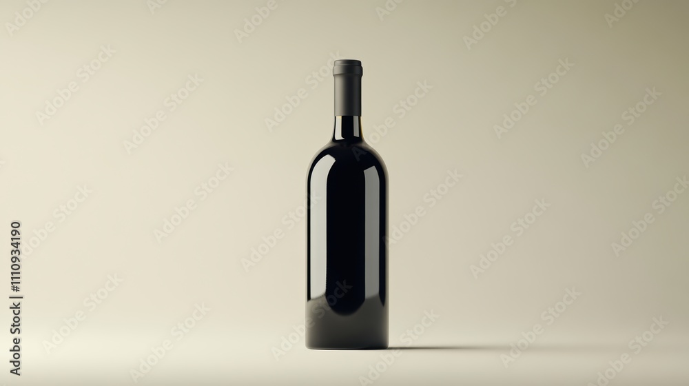 the packaging design of the Luxury and Cool wine bottle. The background is a simple gray paper, showing a light beige style that emphasizes minimalism. the packaging design of the Luxury and Cool wine bottle. The background is a simple gray paper, showing a light beige style that emphasizes minimalism.
