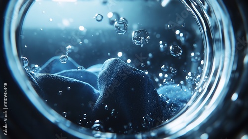 Washing Machine or Detergent with Floating Clothes Under Water

 photo