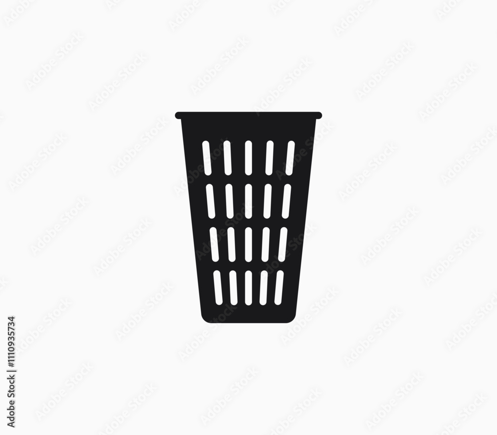 Illustration of trash bin icon Illustration of trash bin icon