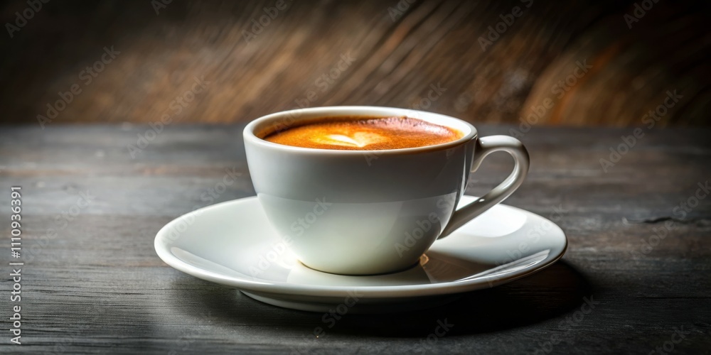 Morning Bliss Romantic Heart-Shaped Espresso on Rustic Wooden Table - Warm coffee cup with heart foam on dark wood background exudes intimacy and elegance Morning Bliss Romantic Heart-Shaped Espresso on Rustic Wooden Table - Warm coffee cup with heart foam on dark wood background exudes intimacy and elegance