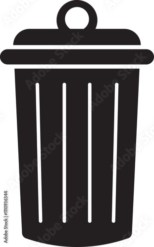 Illustration of trash bin icon