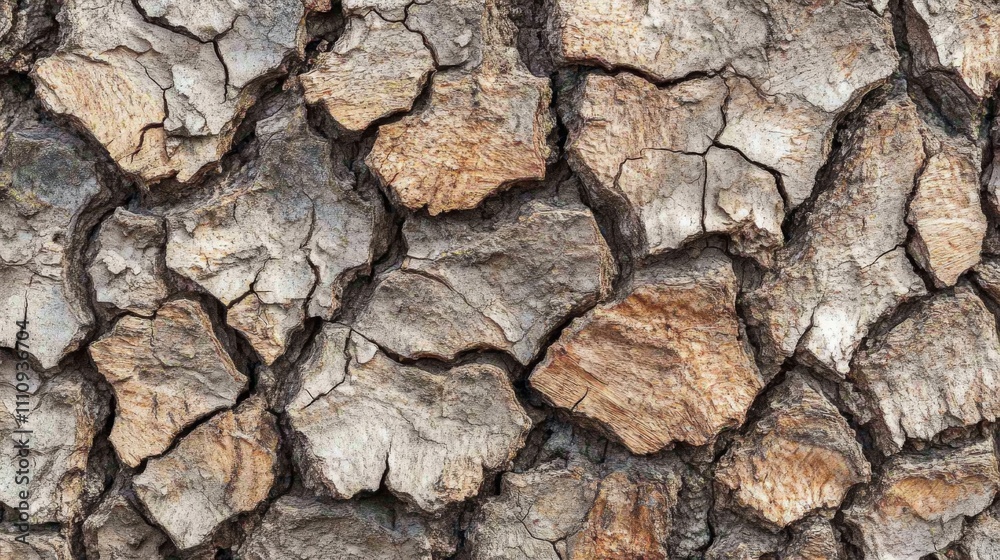 Close-up of Cracked Tree Bark with Varied Texture and Colors Close-up of Cracked Tree Bark with Varied Texture and Colors