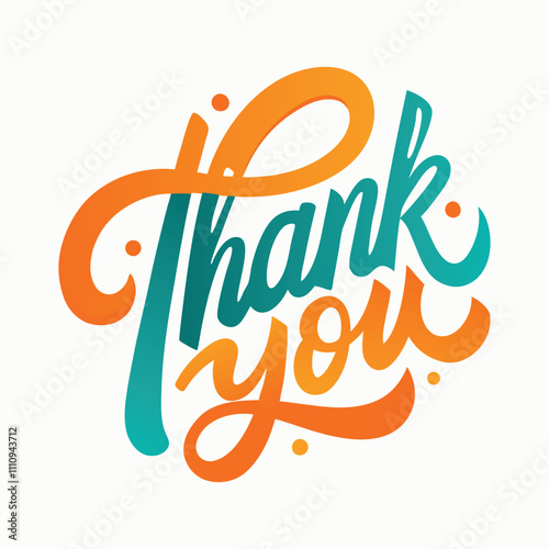 thank you typography vector design