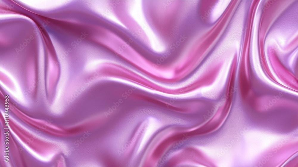 Fototapeta premium Abstract Pink Satin Fabric Texture With Draped Folds