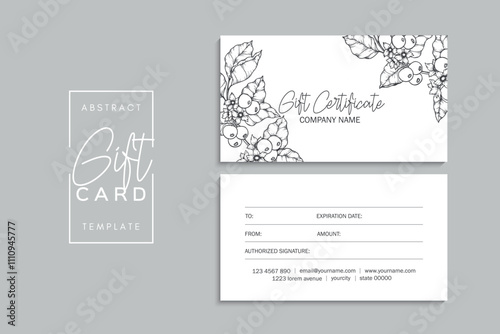 Set of colorful gift cards template. Modern style vector illustration of flowers for saloon, gallery, spa, shop. Gift voucher