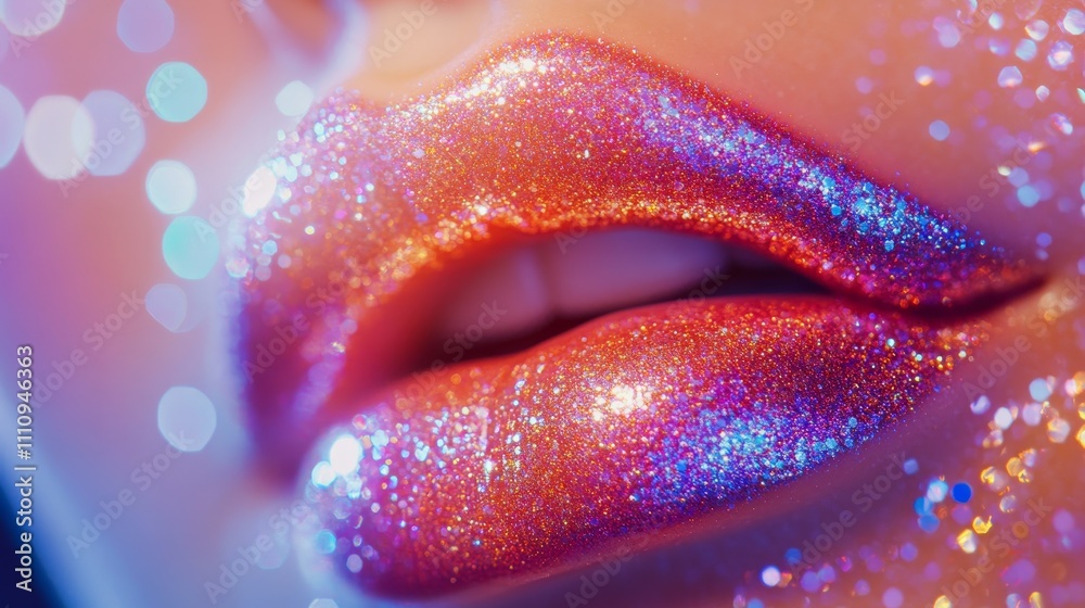 Glossy shining lips fastive make up glossy shining lips composition background Glossy shining lips fastive make up glossy shining lips composition background
