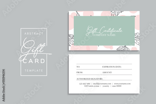 Set of colorful gift cards template. Modern style vector illustration of flowers for saloon, gallery, spa, shop. Gift voucher